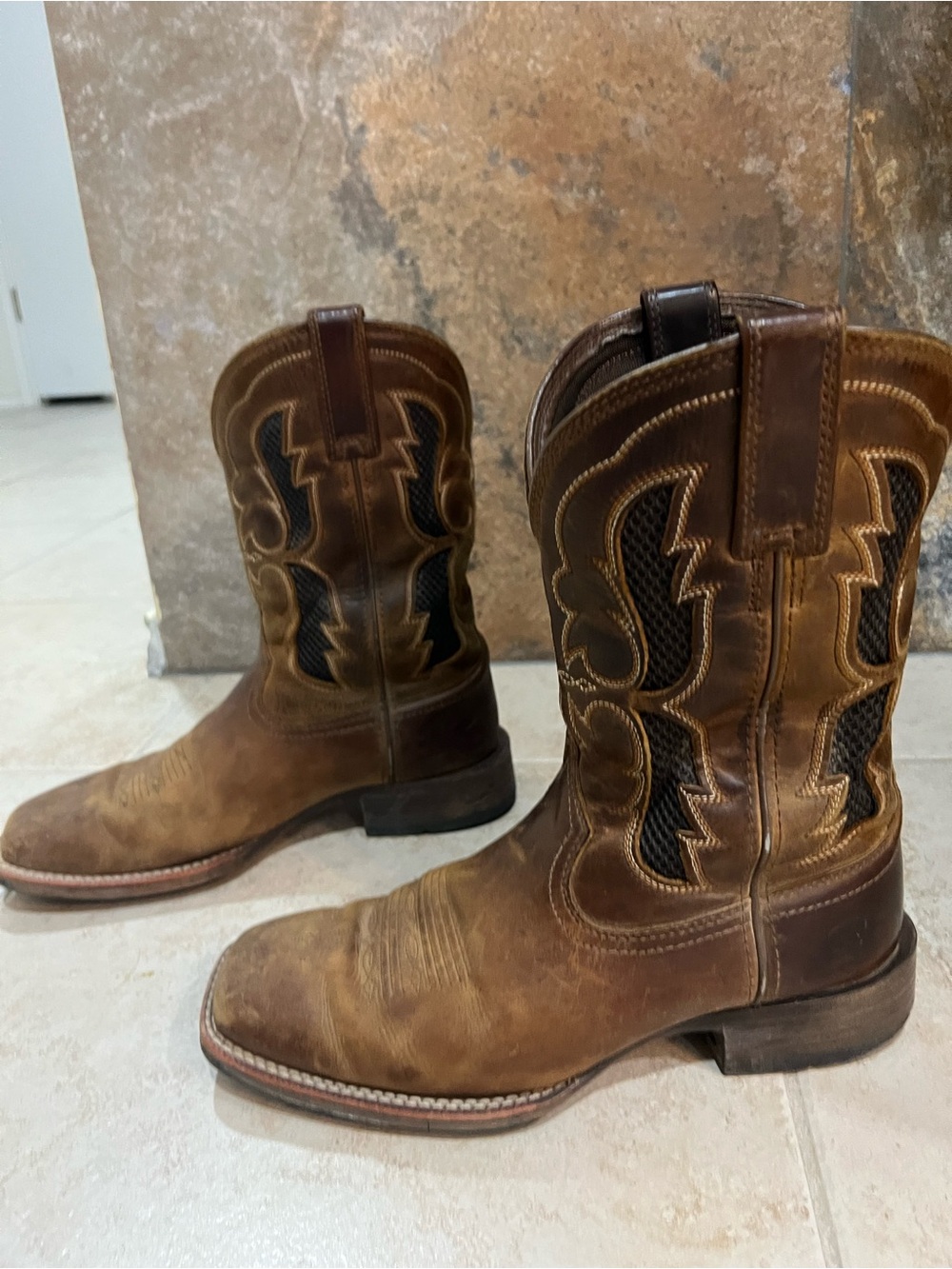 Ariat Men's Brown Leather Western Cowboy Boots